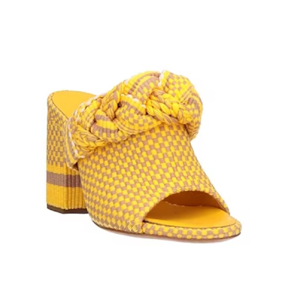 Antolina Paris Yellow Cable Stitch Heels Size 38/7.5 NEW